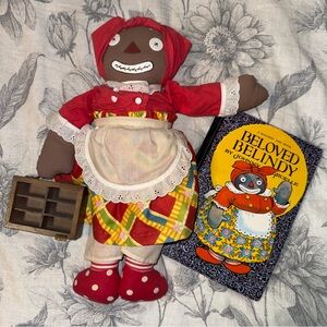 Beloved Belindy 1926 hardcover Book by John Gruelle and Belindy doll